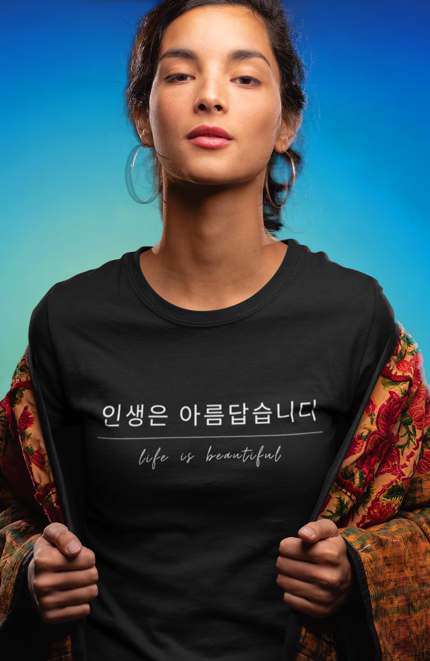 Life is Beautiful Tee: Korean Women's Tee